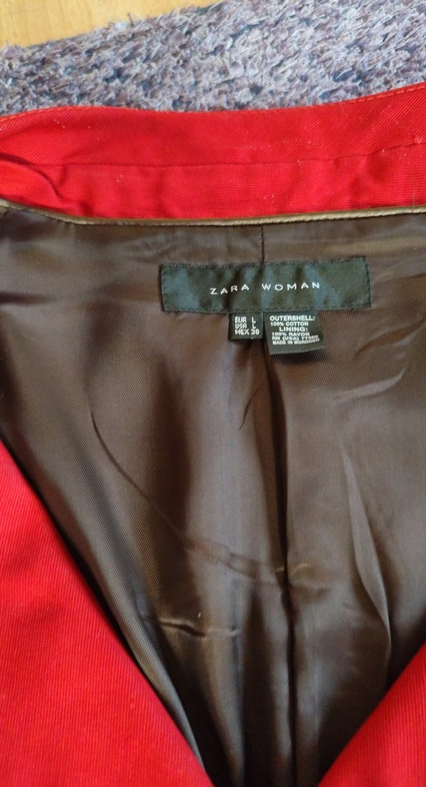 Kemerli Kırmızı kaban elbiy - Görsel 3