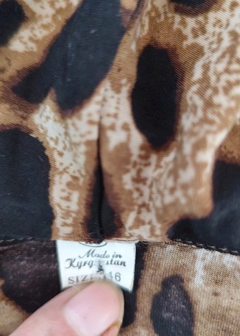 Leopar Desenli Uzun Kadın elbise - Görsel 5