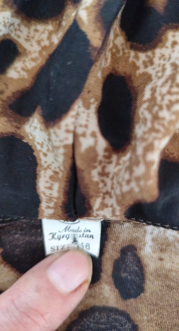 Leopar Desenli Uzun Kadın elbise - Görsel 5