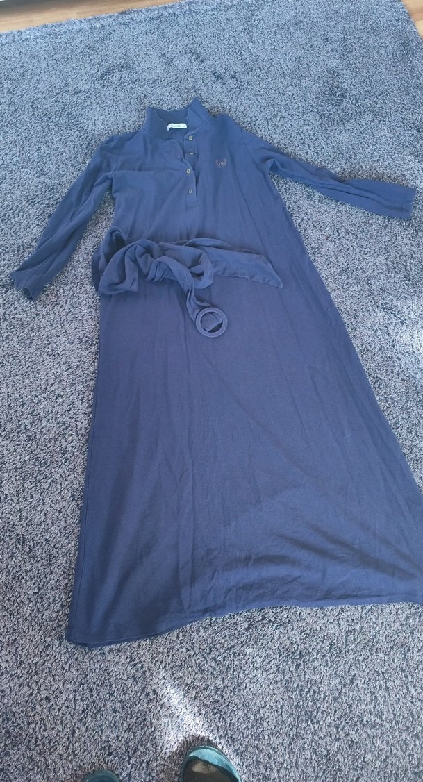 Uzun Kollu mor elbise - Görsel 4