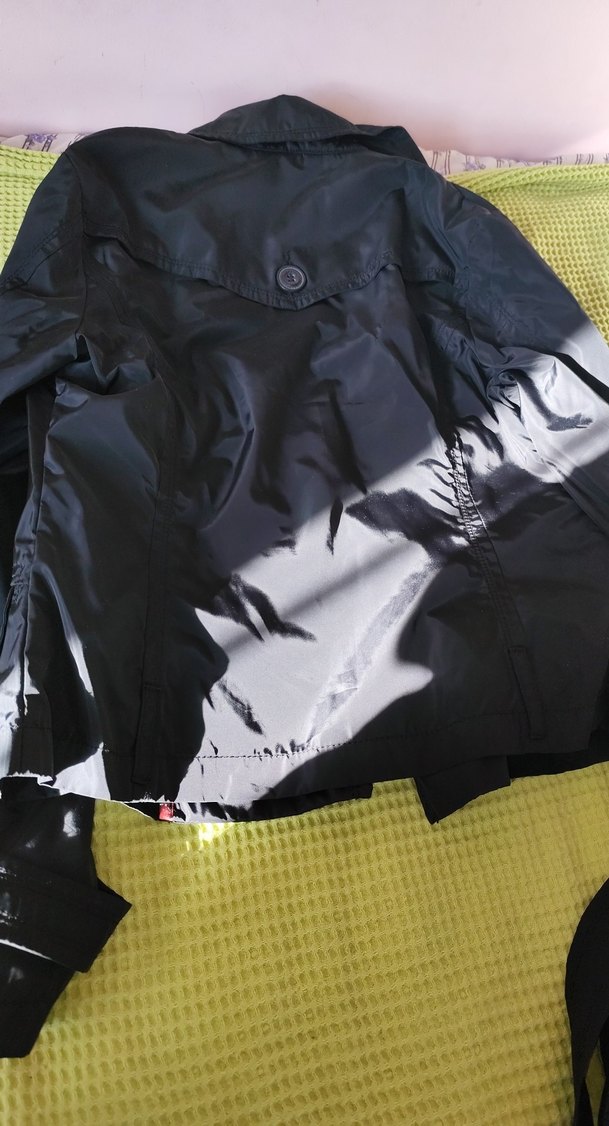 Gri Kemerli Kısa Ceket - Görsel 5