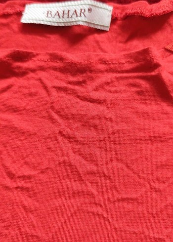 Kızlar İçin Kırmızı Uzun Kollu Tişört esnek - Görsel 2