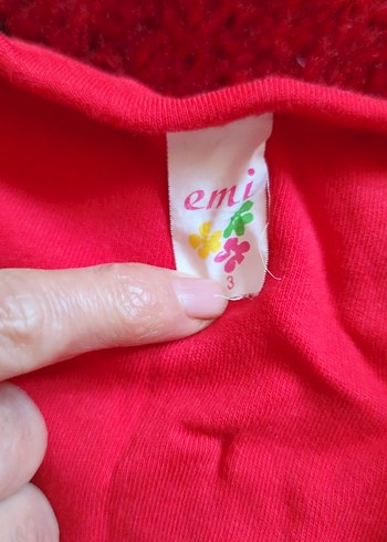 Kız Çocuk Kırmızı Bolero - Görsel 3