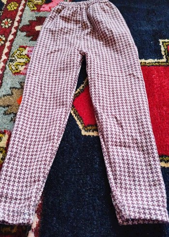 Nakışlı Renkli Kız Çocuk Triko Tayt - Görsel 2