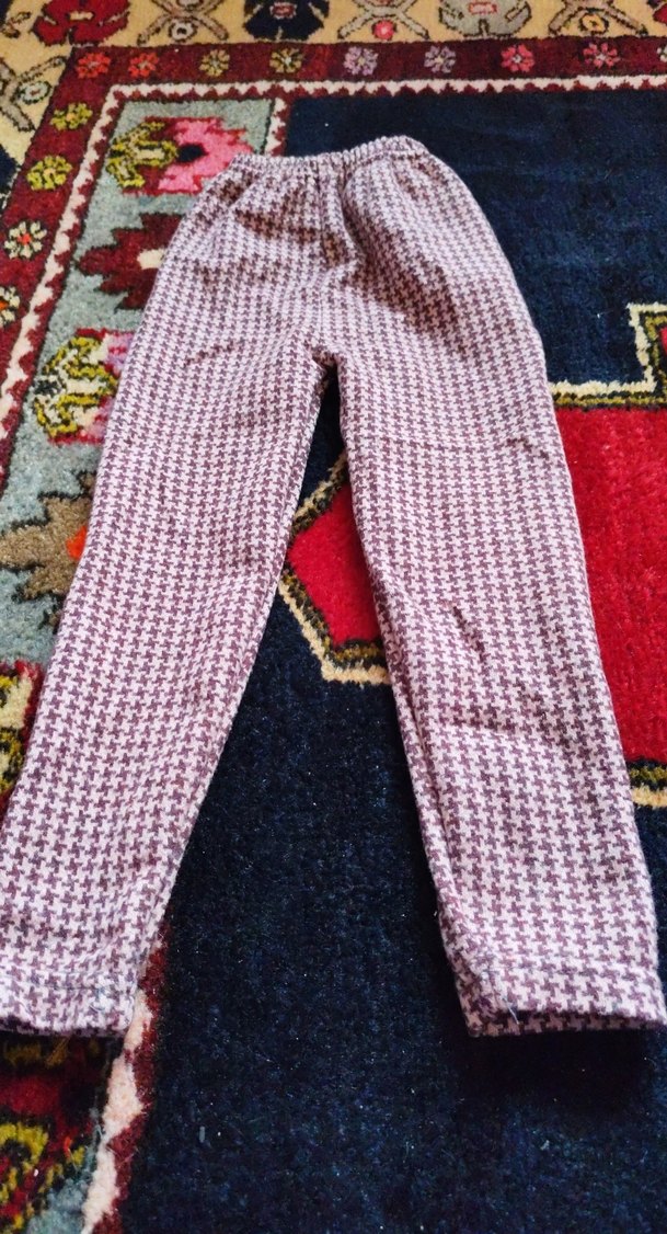 Nakışlı Renkli Kız Çocuk Triko Tayt - Görsel 2