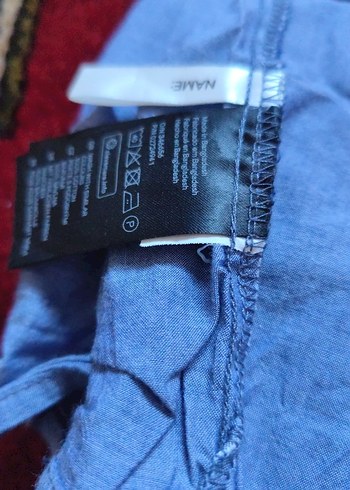 Düğmeli Mavi  Kolsuz  Gömlek - Görsel 4