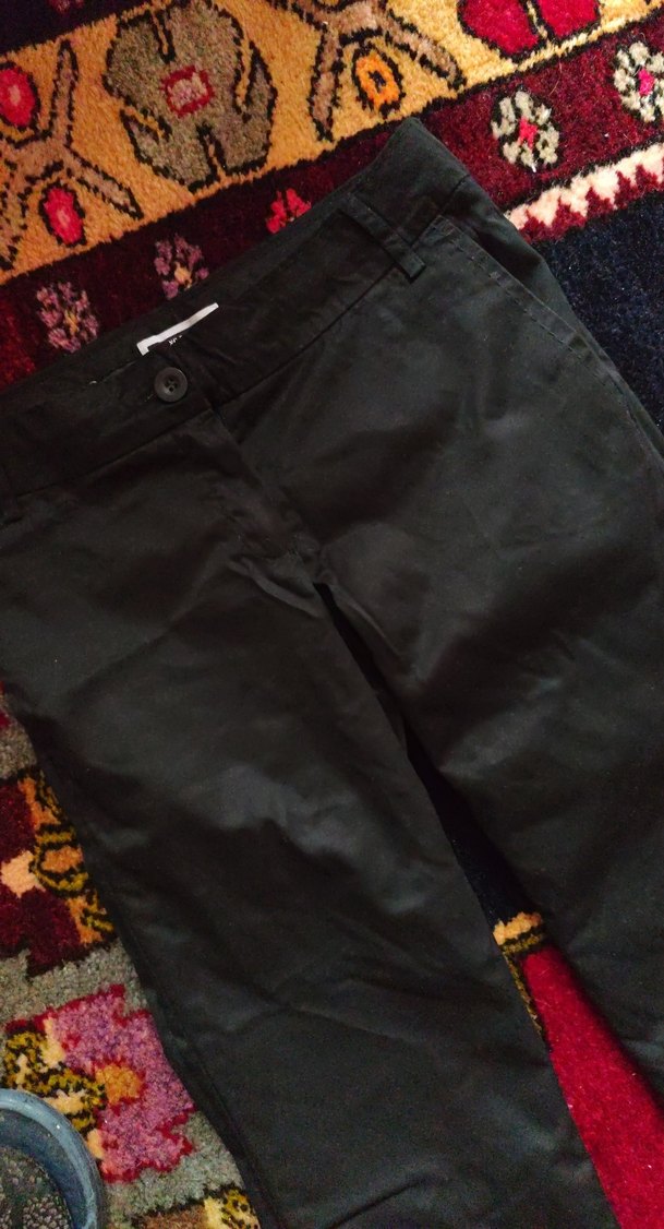 Siyah Kadın Kumaş Pantolon 1 kez giyildi boy 200bel 36cm - Görsel 2