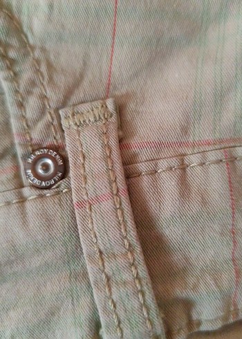 Düğmeli Beyaz Midi Kadın Kumaş Pantolon esnek bel40boy201cm - Görsel 3