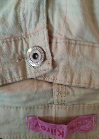 Düğmeli Beyaz Midi Kadın Kumaş Pantolon esnek bel40boy201cm - Görsel 2