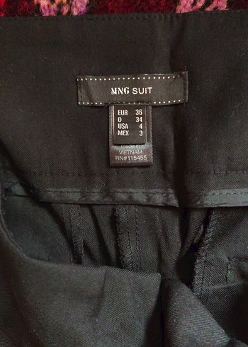 Kemerli Siyah Kadın Kumaş Pantolon 2kez giyildi bel38boy208cm - Görsel 3