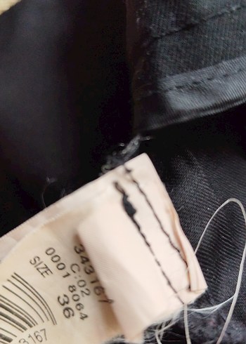 Kemerli Siyah Kadın Kumaş Pantolon 2kez giyildi bel38boy208cm - Görsel 5