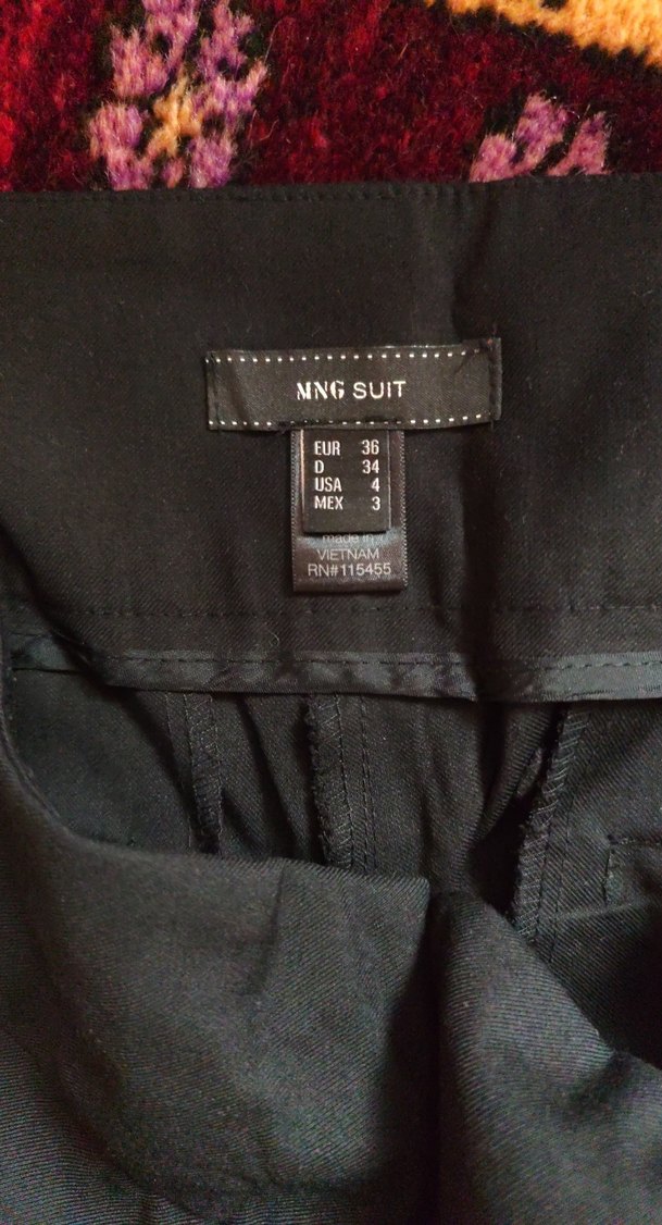 Kemerli Siyah Kadın Kumaş Pantolon 2kez giyildi bel38boy208cm - Görsel 3