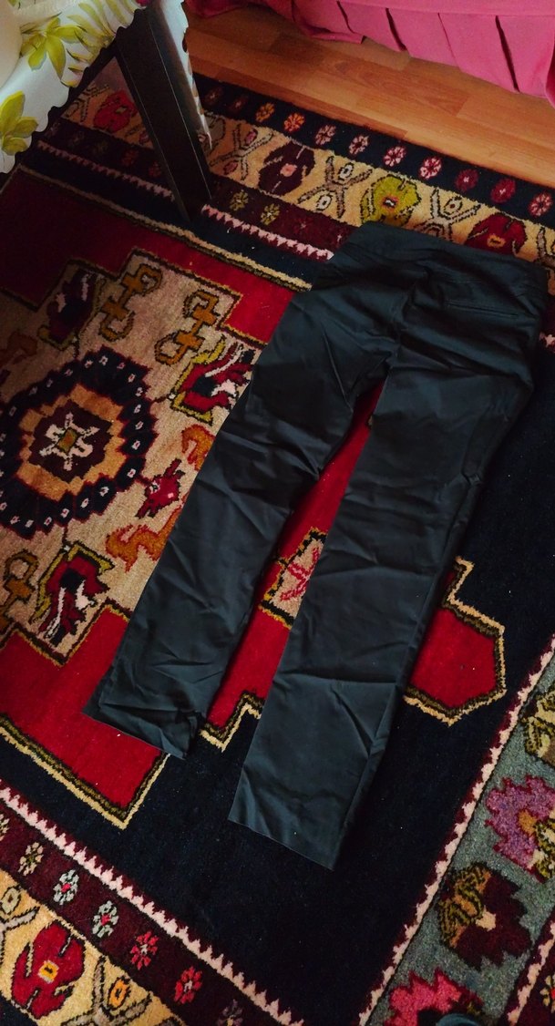 Gri Kemerli Kadın Kumaş Pantolon bel 36boy102cm - Görsel 2