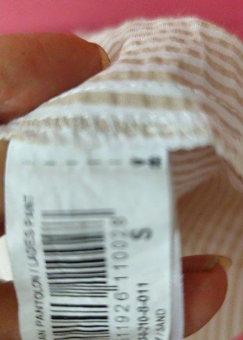 Beyaz Piliseli Kadın Pantolon - Görsel 5