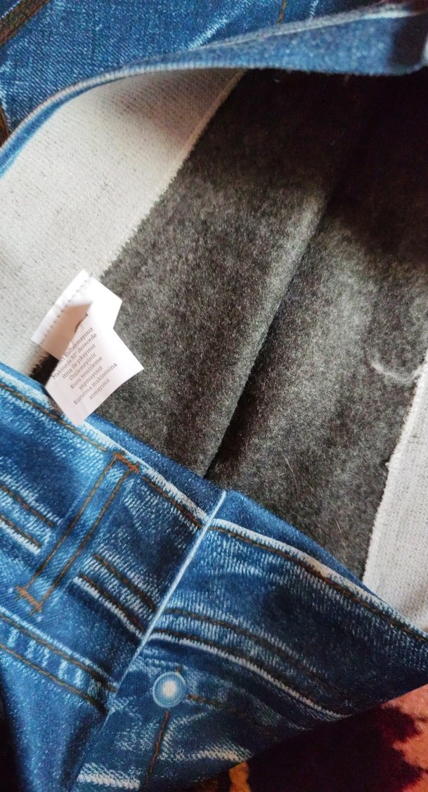 Elastik Bel Detaylı Mavi Denim Kadın Tayt - Görsel 4