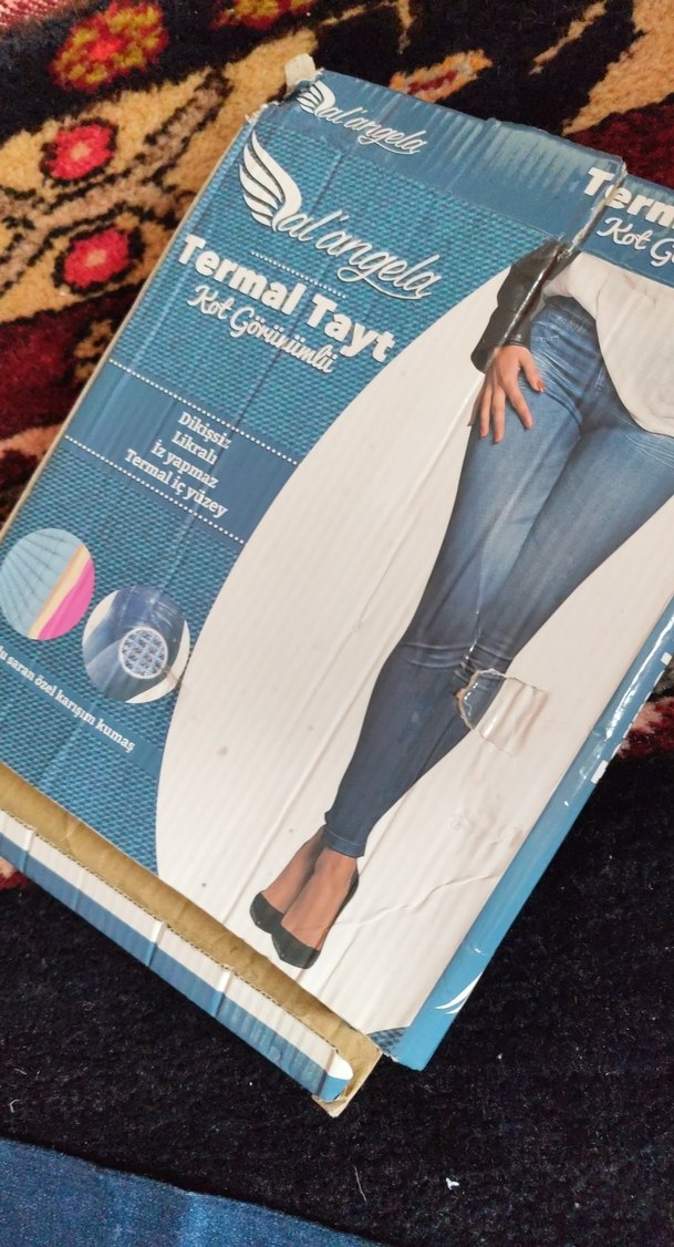 Elastik Bel Detaylı Mavi Denim Kadın Tayt - Görsel 5