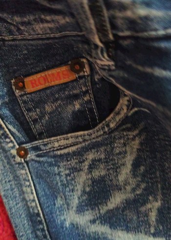 Kadın Mavi Denim Pantolon bel35cm 40cme kadar esniyor boy98 - Görsel 3