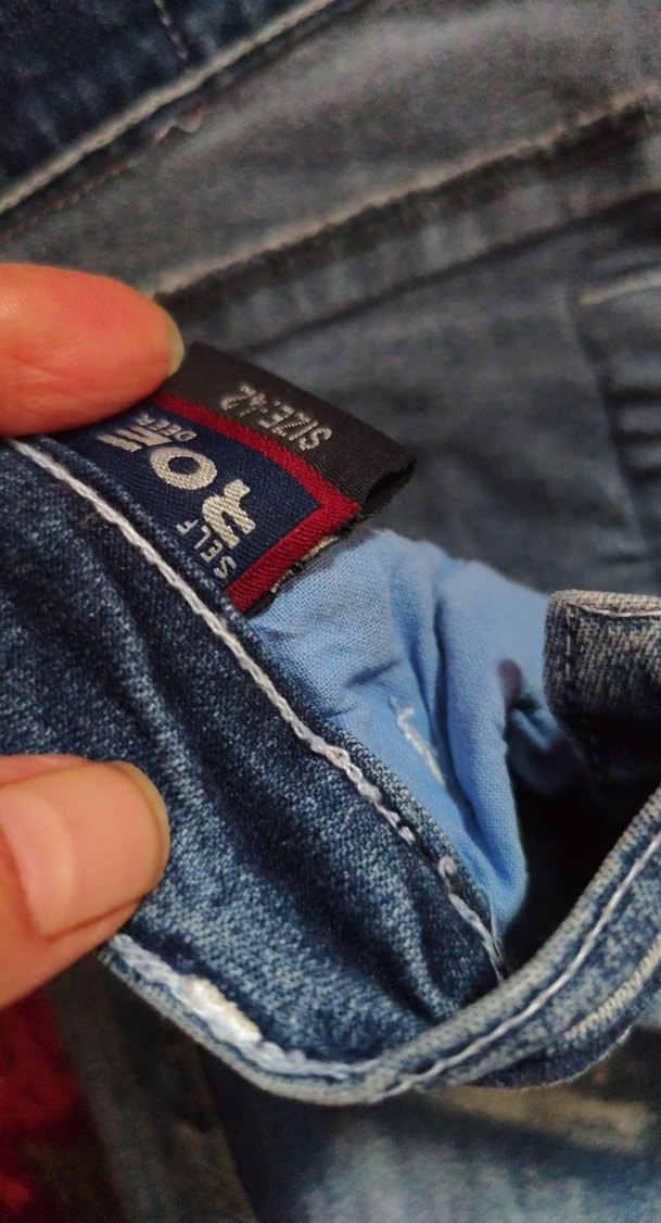 Kadın Mavi Denim Pantolon bel35cm 40cme kadar esniyor boy98 - Görsel 2