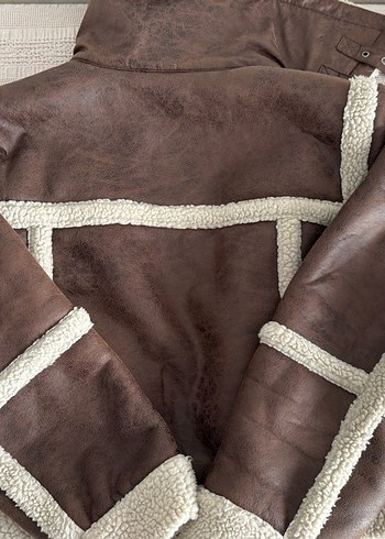 H&m Kürk Detaylı Kahverengi Kadın Ceket - Görsel 2