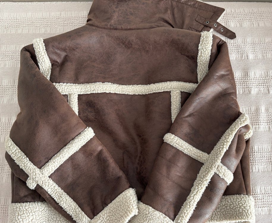 H&m Kürk Detaylı Kahverengi Kadın Ceket - Görsel 2