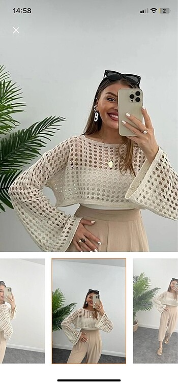 Bolero crop triko örme