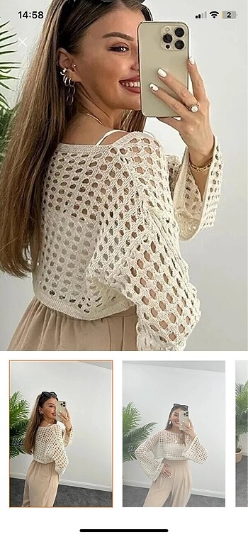 Diğer Bolero crop triko örme