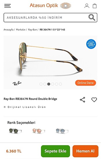 Beden Rayban gözlük