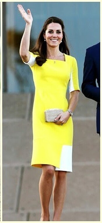36 Beden pembe Renk Kate Middleton Elbisesi