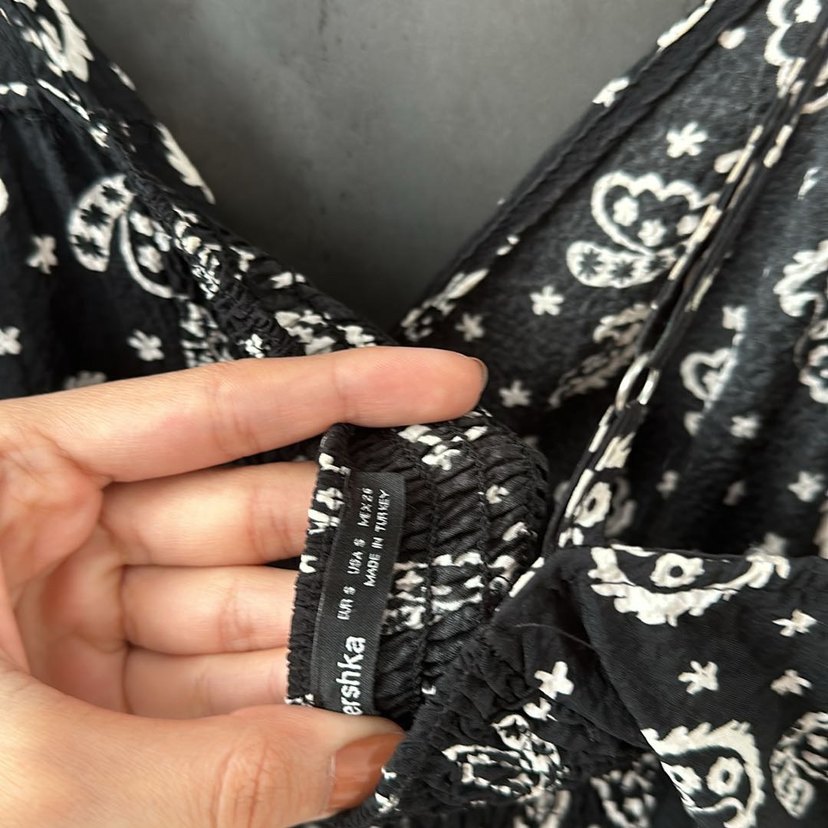 Siyah Bohem V Yaka tulum - Görsel 5