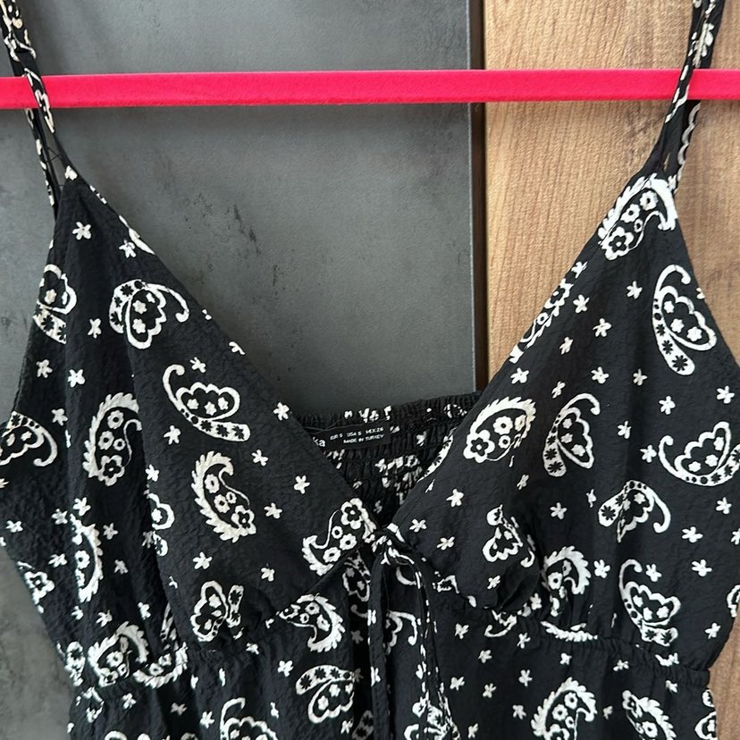 Siyah Bohem V Yaka tulum - Görsel 3