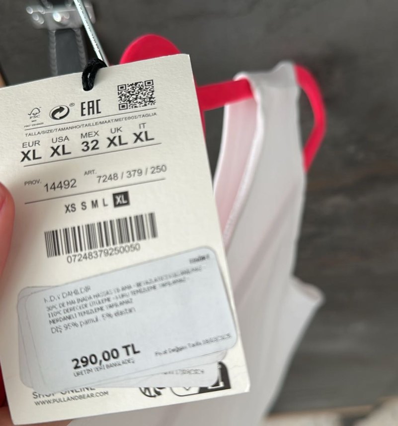 Beyaz Pamuklu Basic Kolsuz Kadın Atlet - Görsel 3