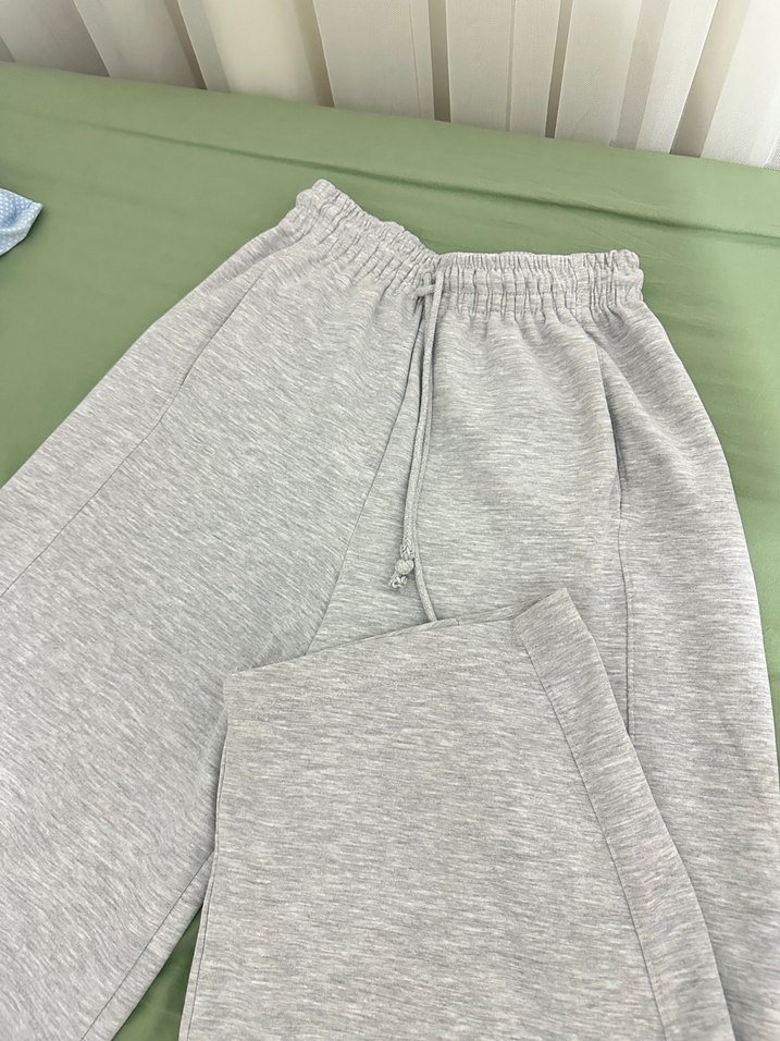 Gri Kadın Salaş Sweatpant - Görsel 2