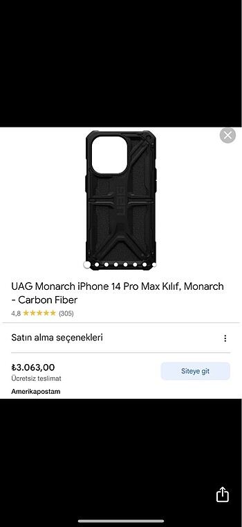 UAG Zırhlı telefon kılıfı