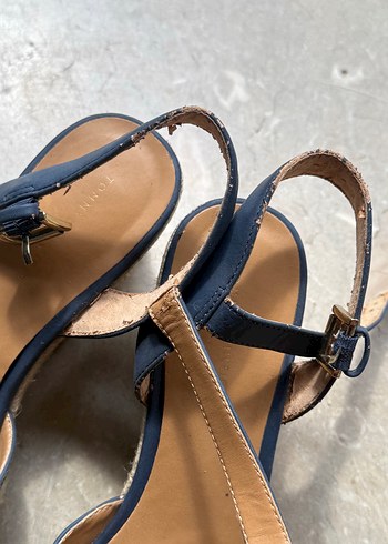 38 Beden Mavi Dolgu Topuklu Tommy Hilfiger