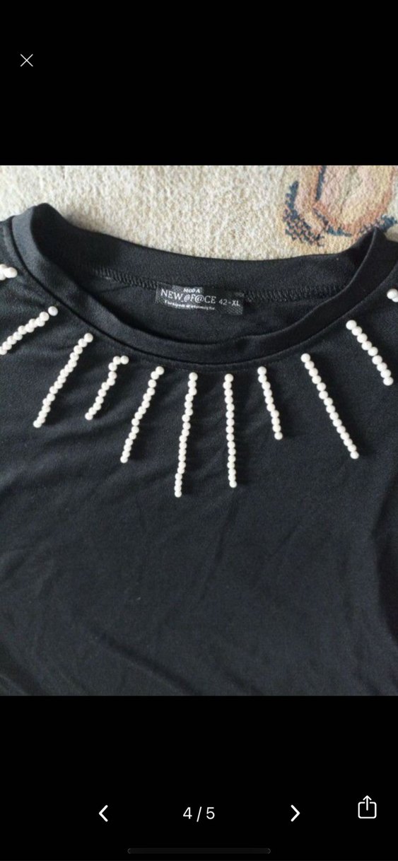 Zincir Detaylı Siyah Kadın tunik - Görsel 2