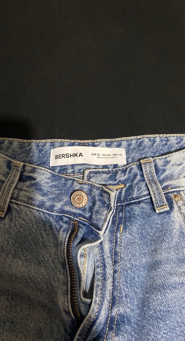 Kadın Mavi Batik Desenli Mini Denim Şort - Görsel 3