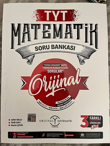 Orijinal yayınları Tyt matematik soru bankası