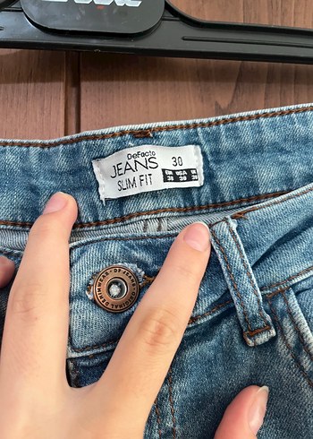38 Beden Kadın Mavi Mini Denim Şort