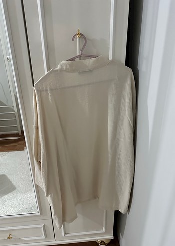 LC Waikiki Kadın Beyaz Keten Midi Kimono