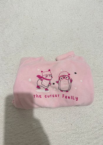 LC Waikiki Pembe Baskılı Bebek Kız Tulumu