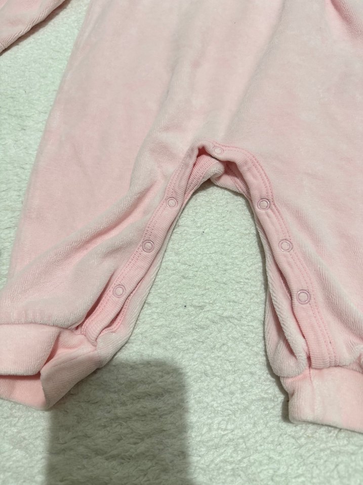 Pembe Baskılı Bebek Kız Tulumu - Görsel 3