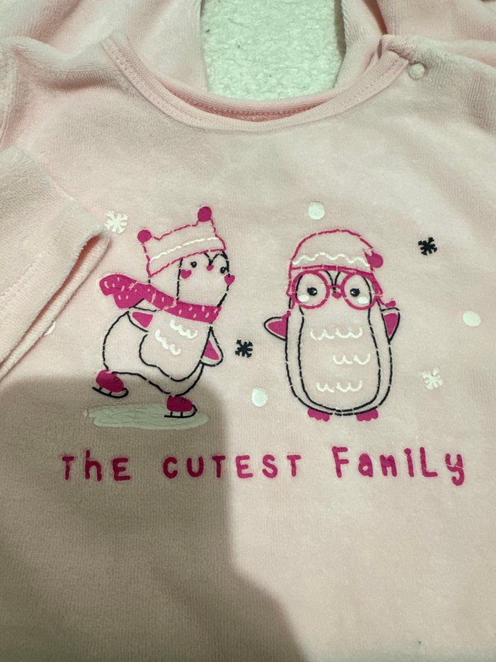 Pembe Baskılı Bebek Kız Tulumu - Görsel 5