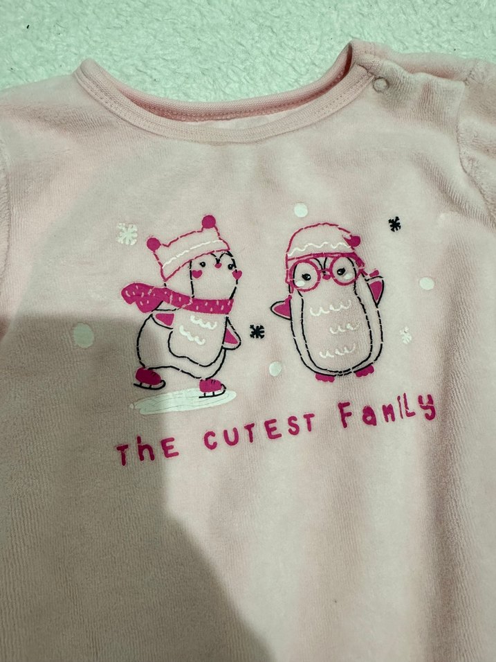 Pembe Baskılı Bebek Kız Tulumu - Görsel 2