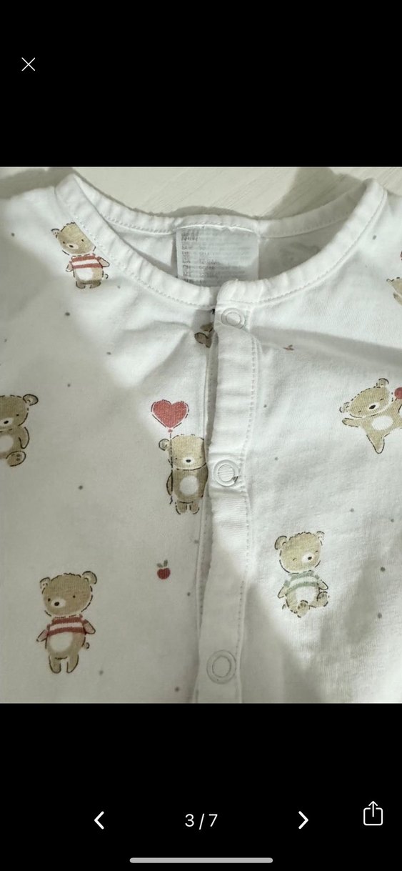 Hm Uzun Kollu Pamuklu Bebek Tulum - Görsel 3