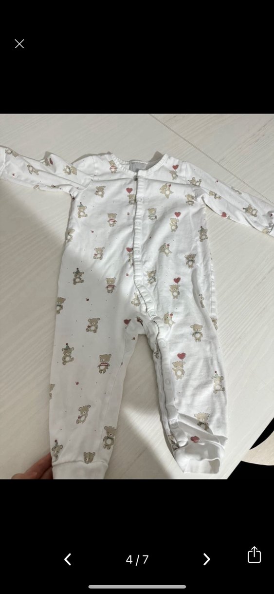 Hm Uzun Kollu Pamuklu Bebek Tulum - Görsel 4