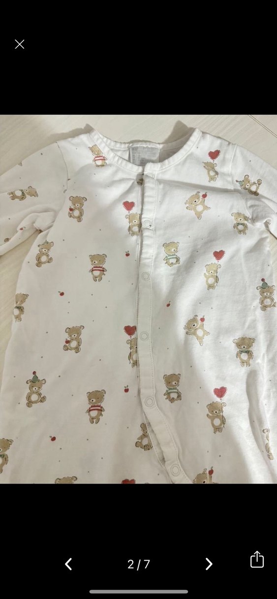 Hm Uzun Kollu Pamuklu Bebek Tulum - Görsel 2