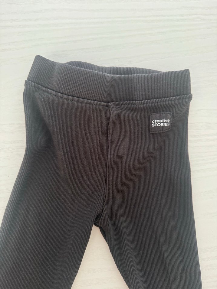 Kız Çocuk Siyah Sade Tayt - Görsel 2