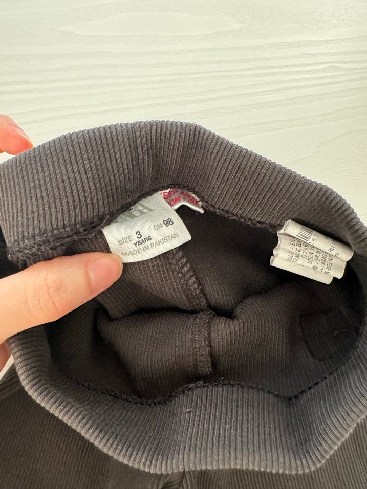 Kız Çocuk Siyah Sade Tayt - Görsel 3