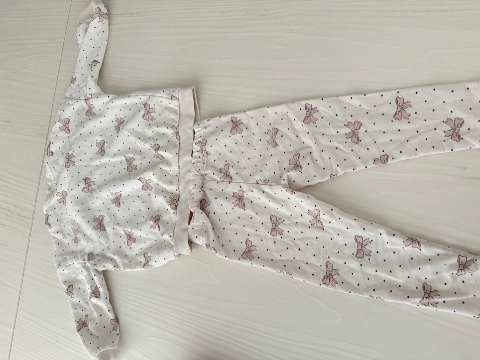 Bebek Kız Uzun Kollu Fiyonklu Takım - Görsel 2