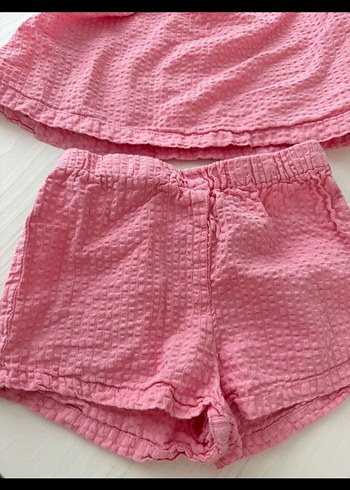 Kız Çocuk Pembe Fırfırlı Askısız Elbise - Görsel 3